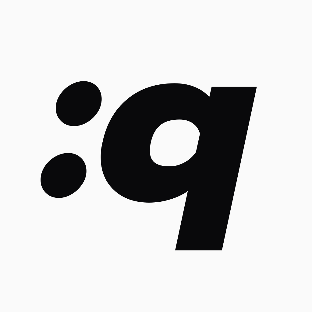 Quantile logo, light-background version: dark mark on a light background